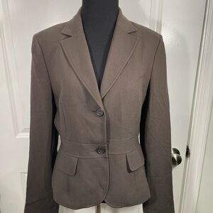 J.Crew Brown Blazer Boyfriend Size 8  100% Wool Jacket